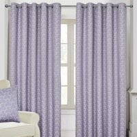 Geometric Jacquard Blackout Eyelet Curtain Pair - Soft Pink / 182cm / 228cm - image 1