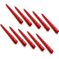 Spiral Dinner Candles, Pack of 10, Decorative Household Candles, 23 cm - Green - Red Metallic