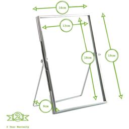 Nicola Spring Metallic Floating Photo Frame - Silver / 2 - thumbnail 4