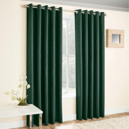 Vogue Thermal Dimout Curtains - Green / 117cm / 137cm - thumbnail 2