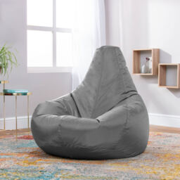 icon Dalton High Back Adult Gaming Indoor Outdoor Bean Bag Chair - Grey - thumbnail 2