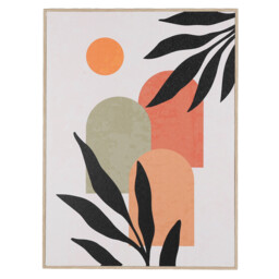 Boho Terracotta Abstract Canvas - Orange - thumbnail 2
