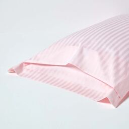 330 Thread Count Egyptian Cotton Oxford King Size Pillowcase - Pink - thumbnail 3