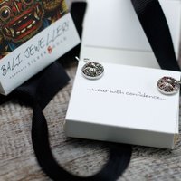 Silver Gold Pendant, Elegant Round Jewelry Gift - Silver