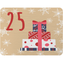 Advent Calendar 25 Days Of Christmas Soft Blanket - Brown - thumbnail 2