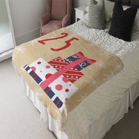 Advent Calendar 25 Days Of Christmas Soft Blanket - Brown - thumbnail 1