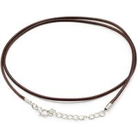 Dark Brown Waxed Cotton Pendant Cord with Clasp - Dark Brown