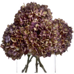 Autumn Burgundy Hydrangea Seasonal Floral Decor - Red - thumbnail 4