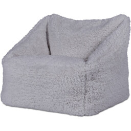 Kids Bean Bag Chair, Fluffy Armchair Beanbag for Girls and Boys - Grey / 44cm - thumbnail 4
