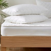 Martex Naturals Cotton Quilted Mattress and Pillow Protector Set - White / Single