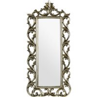 Kensington Townhouse Brown And White Genuine Cowhide Wall Mirror - Silver