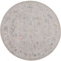 Beige Vintage Fringed Area Rug - Antique White / 190cm - thumbnail 1