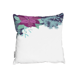 Purple  Blue Flowers Outdoor Cushion - Pink / 60cm - thumbnail 2