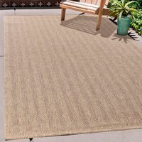 Modern Herringbone Design Outdoor-Indoor Waterproof Rugs - Jute / 120x170 cm Rectangle