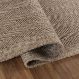 Modern Herringbone Design Outdoor-Indoor Waterproof Rugs - Jute / 120x170 cm Rectangle - thumbnail 3