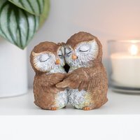 Birds of a Feather Owl Couple Ornament - Brown - image 1
