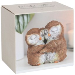 Birds of a Feather Owl Couple Ornament - Brown - thumbnail 5