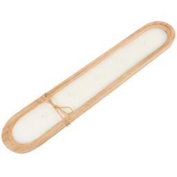 Nectarine Blossom Wooden Candle - Natural and White - thumbnail 4