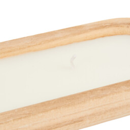 Nectarine Blossom Wooden Candle - Natural and White - thumbnail 3