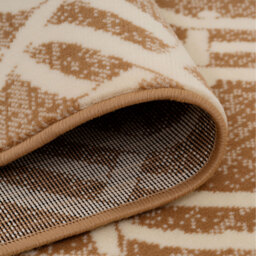Modern Geometric Trellis Living Room Rug - Beige / 170 x 120cm - thumbnail 4