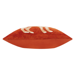Dynasty Leopard Embroidered Chenille Cushion - Rust - thumbnail 3