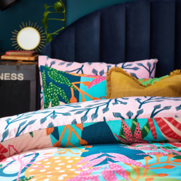 Tropical Palm Duvet Cover Set - Multicolour / King - thumbnail 4