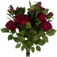 Artificial Red Rose Flower Stem 60cm Large Realistic Pack of 6 - 6 x 60cm  Red Rose Flower