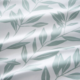 Hallie Printed Leaves Duvet Set - Sage / Single - thumbnail 4