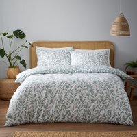Hallie Printed Leaves Duvet Set - Sage / Single - thumbnail 1