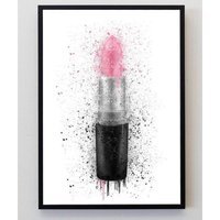 Lipstick Art Print - Pink / A3