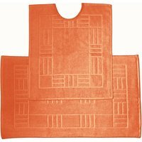 Chatsworth 600 Grams Per Square Meter Cotton Pedestal Mat - Tangerine