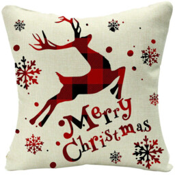 Christmas Pillow Cases - Red / Set of 4 - thumbnail 3
