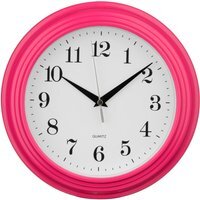 Elliot 25cm Dia Vintage Hot Pink Round Wall Clock - Pink