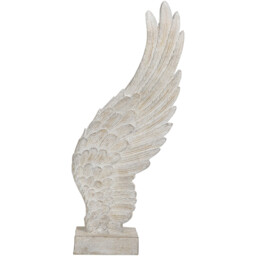Large Washed Angel Wing Ornament - Natural - thumbnail 4