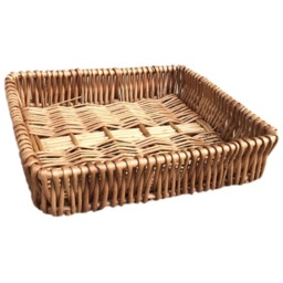 Shallow Wicker Tray - Brown / 30cm - thumbnail 3