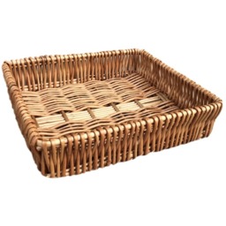 Shallow Wicker Tray - Brown / 30cm - thumbnail 4