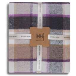 Matris Home Scotch Throw Blanket - Purple Grey - thumbnail 4
