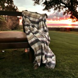 Matris Home Scotch Throw Blanket - Purple Grey - thumbnail 2