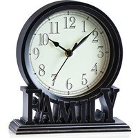 Table Clock Vintage Family Non Ticking Desk Clock Retro Mantel Clocks Black - Black - thumbnail 1