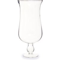 Gaia Large Glass Vase in Metallic Antique Finish - Clear