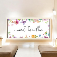 Wall Art Framed Print Home And Breathe - White - image 1