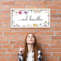 Wall Art Framed Print Home And Breathe - White - thumbnail 2