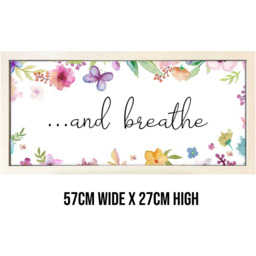 Wall Art Framed Print Home And Breathe - White - thumbnail 3