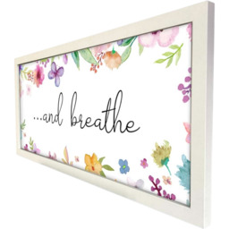 Wall Art Framed Print Home And Breathe - White - thumbnail 4