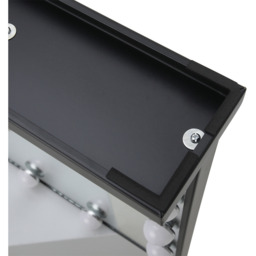 Large Hollywood Rectangle LED Vanity Mirror with Black Edge - Black / 42cm - thumbnail 5