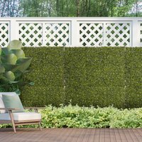 Outsunny 2PCS 50cm x 50cm Artificial Boxwood Wall - Yellow-green - image 1