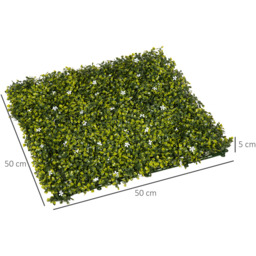Outsunny 2PCS 50cm x 50cm Artificial Boxwood Wall - Yellow-green - thumbnail 2