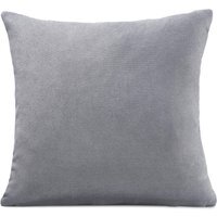 Plain Velvet Chenille Cushion - Silver