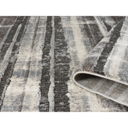 Eleanor Modern Embossed Contemporary Living Room Area Rug - Grey / 80cm - thumbnail 3