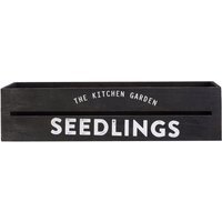 Naresso Black Wood Planter And Herb Crate - Black